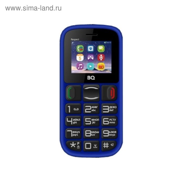 Сотовый телефон BQ M-1800 Respect Dark, синий - Фото 1