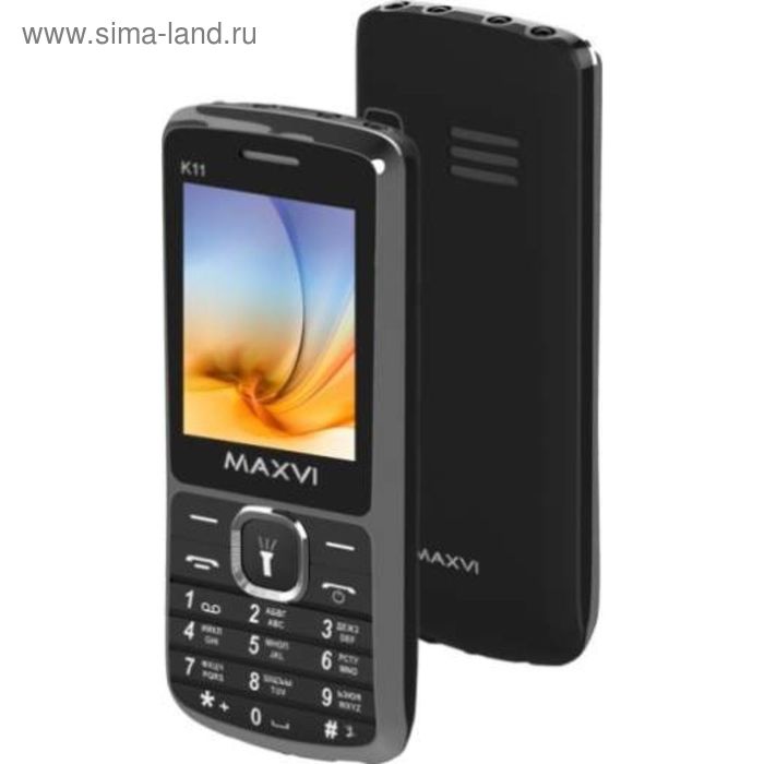 Сотовый телефон Maxvi K11, черный - Фото 1