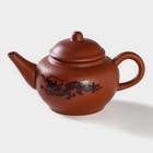Набор для чайной церемонии керамический «Дракон», 5 предметов: 4 пиалы 25 мл, чайник 200 мл, цвет коричневый - фото 4178922