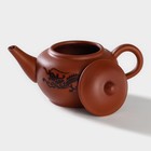 Набор для чайной церемонии керамический «Дракон», 5 предметов: 4 пиалы 25 мл, чайник 200 мл, цвет коричневый - фото 4178923