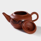 Набор для чайной церемонии керамический «Дракон», 5 предметов: 4 пиалы 25 мл, чайник 200 мл, цвет коричневый - фото 4178924