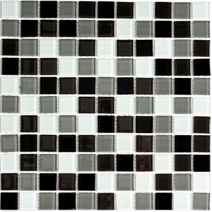 Мозаика стеклянная Bonaparte, Carbon mix 300х300х4 мм