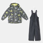 Комплект для мальчика (куртка, полукомбинезон), рост 92 см, цвет чёрный S17445 - Фото 1