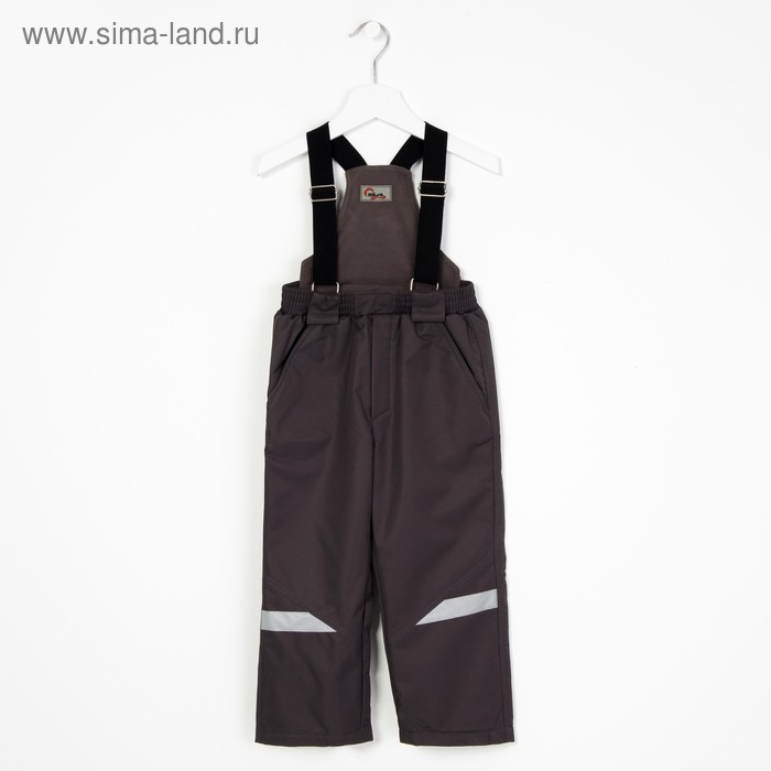 Полукомбинезон для мальчика, рост 98 см, цвет тёмно-серый 11-202М_М - Фото 1