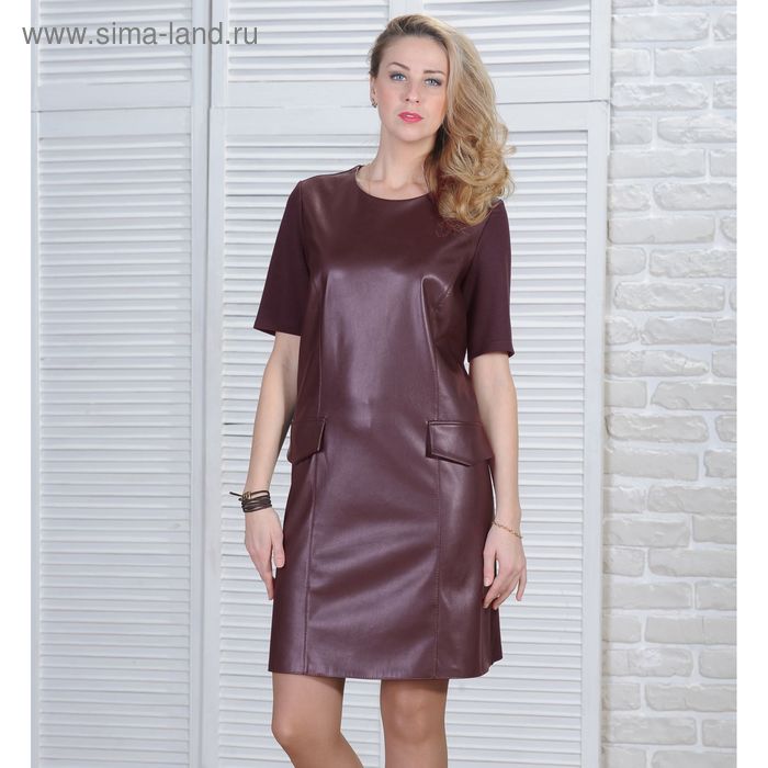 Платье женское 6021а цвет коричневый, р-р 50 - Фото 1