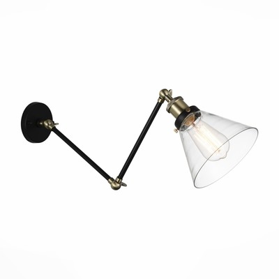 Бра St Luce. SL237.401.01. Evoluto. 1х40 Вт, E27, 20х20 см, цвет чёрный, бронза