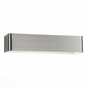 Светильник настенный St Luce. SL592.701.01. 1х12 Вт, LED, 4000K, 36,5х8 см, цвет матовый никель, белый