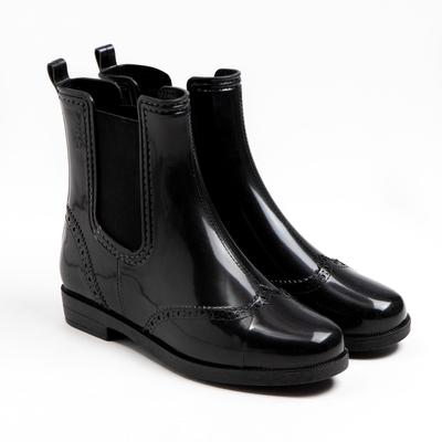 Сапоги женские на резинке, цвет чёрный, размер 40