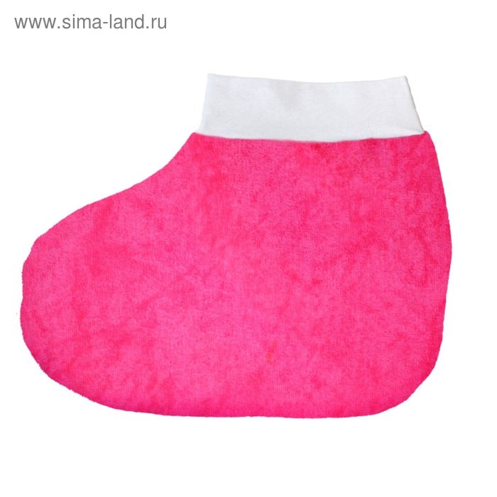 Носки для парафинотерапии JessNail, махровые с манжетом ярко-розовые, пара - Фото 1