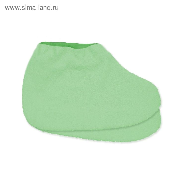 Носки для парафинотерапии JessNail, махровые светло-зелёные/зелёные, пара - Фото 1