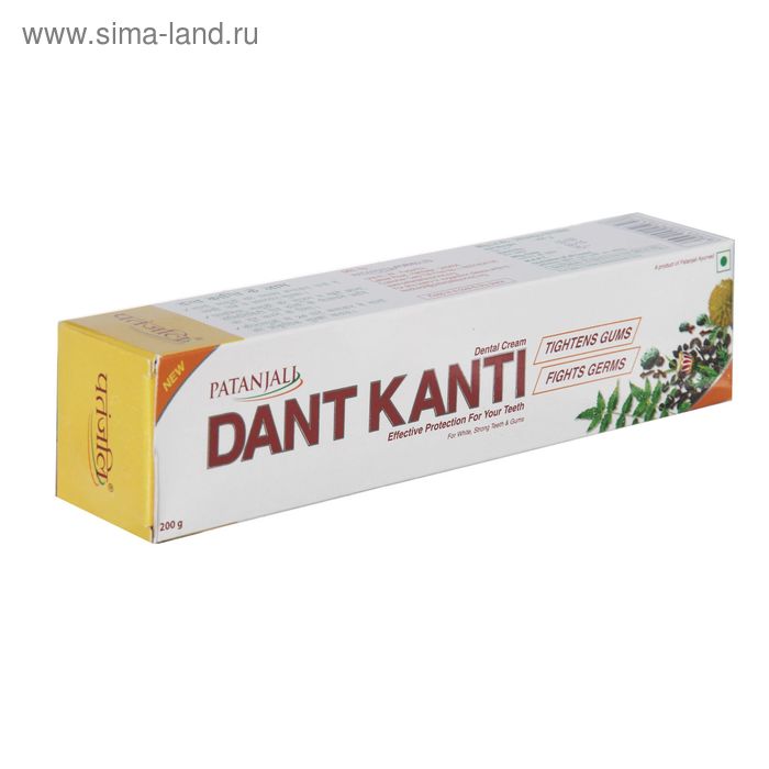 Зубная паста аюрведическая Patanjali Dant Kanti Toothpaste, 200 г - Фото 1