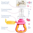 Ниблер для прикорма, от 5 мес., с силиконовой сеточкой, размер М «Любимая дочка», розовый - Фото 2