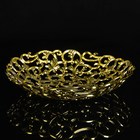 Ваза для хлеба и фруктов «Роскошь», d=25 см, цвет золотой - Фото 2