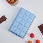 Форма для льда Доляна «Кубик», силикон, 11,7×18,7×3,4 см, 15 ячеек (3,4×3,4 см), цвет голубой - фото 4568905