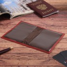 Обложка для паспорта, флотер, цвет красный - Фото 3