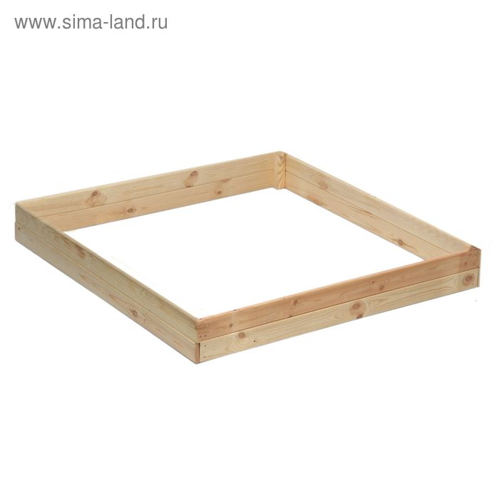 Песочница деревянная «Квадрат», без крышки, 138 × 147 × 20 см, сосна - Фото 1