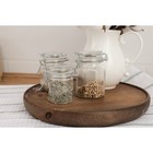 Банка для сыпучих Доляна «Квадрат», 110 мл, 5.5×8 см, с бугельным замком, стекло, прозрачная - Фото 6