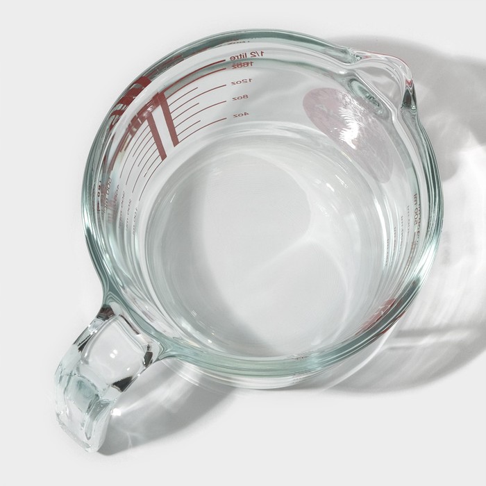Кувшин мерный из жаропрочного стекла Доляна «Классика», 500 мл, 18×13×9 см - фото 1905397565