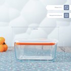 Контейнер из жаропрочного стекла Доляна «Дай пять», 500 мл, 13×6 см, с крышкой - Фото 3