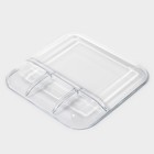 Менажница для запекания Доляна, 4 секции, жаропрочное стекло, прозрачная - Фото 2