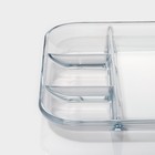 Менажница для запекания Доляна, 4 секции, жаропрочное стекло, прозрачная - Фото 5