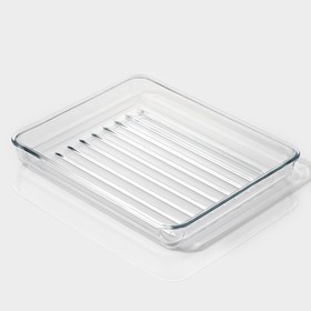 Форма для запекания и выпечки из жаропрочного стекла прямоугольная Доляна, 3 л, 34,5x28,5x4,6 см