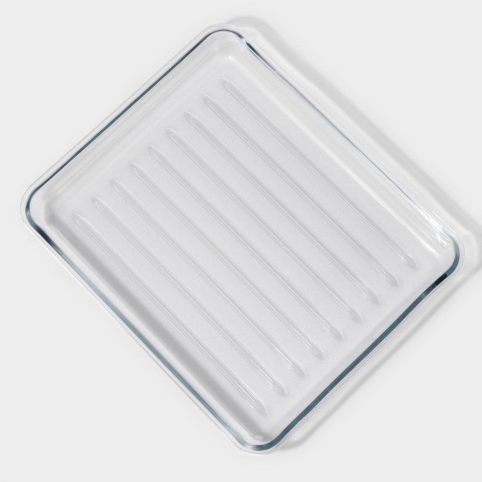 Форма для запекания и выпечки из жаропрочного стекла прямоугольная Доляна, 3 л, 34,5×28,5×4,6 см - фото 1908304187
