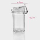 Банка для сыпучих Доляна «Оптима», 80 мл, 4.3×8.5 см, с бугельным замком, стекло - Фото 3