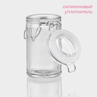 Банка для сыпучих Доляна «Оптима», 80 мл, 4.3×8.5 см, с бугельным замком, стекло - Фото 4