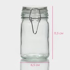 Банка для сыпучих Доляна «Оптима», 250 мл, 6.5×11.5 см, с бугельным замком, стекло, прозрачная - Фото 2