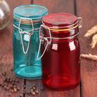 Банка стеклянная для хранения сыпучих продуктов «Оптима», 250 мл, 6,5×11,5 см, с бугельным замком, цвет МИКС - Фото 4