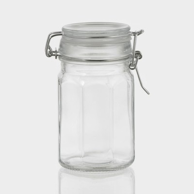 Банка стеклянная для хранения сыпучих продуктов «Угол», 250 мл, 6×11,5 см, с бугельным замком