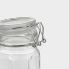 Банка стеклянная для хранения сыпучих продуктов «Угол», 250 мл, 6×11,5 см, с бугельным замком - Фото 3