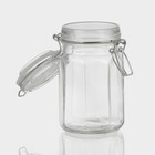 Банка стеклянная для хранения сыпучих продуктов «Угол», 250 мл, 6×11,5 см, с бугельным замком - Фото 5