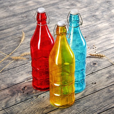 Бутылка для масла «Галерея», 1,2 л, 8,5×32 см, цвет МИКС