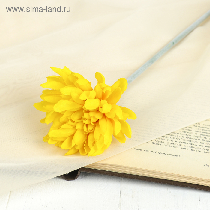 Цветы искусственные "Астра нежная" жёлтая 9*45 см - Фото 1