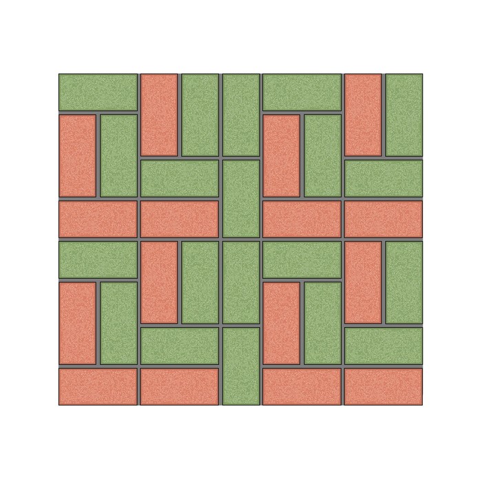 Форма для тротуарной плитки «Кирпич», 20 × 10 × 6 см, шагрень, Ф11018, 1 шт. - фото 1889192849