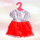 Одежда для пупса: платье красное с розочкой - Фото 3