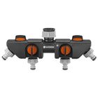 Распределитель 4-канальный, внутренняя резьба 3/4" (19 мм) – 1" (25 мм), быстросъёмное соединение, GARDENA - Фото 1