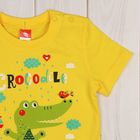 Комплект для мальчика (футболка, шорты), рост 80 см, цвет жёлтый - Фото 3