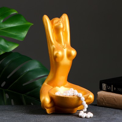 Подставка для мелочей "Мулатка" золото 16х14х26см