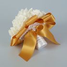Букет-дублер для невесты из латексных цветков, бело-золотой - Фото 2