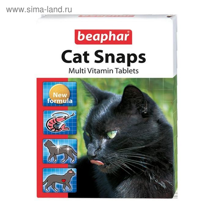 Витамины Beaphar "Cat snaps" для кошек, 75 шт - Фото 1