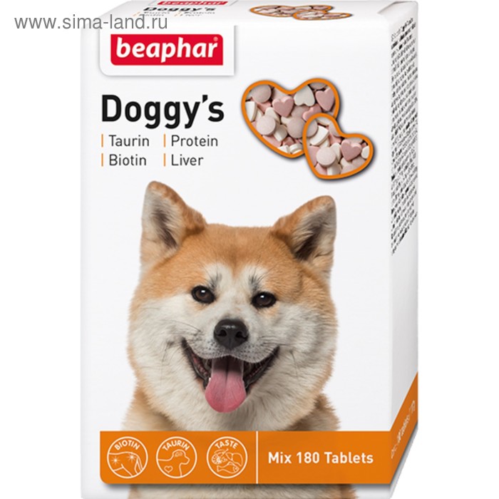 Витамины Beaphar "Doggy's" для собак, микс, 180 шт - Фото 1