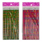 Карандаш чернографитный с ластиком Calligrata, твёрдость НВ, МИКС - Фото 7