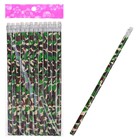 Карандаш чёрнографитный с ластиком "Милитари", твёрдость НВ - Фото 2