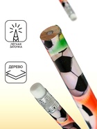 Карандаш чернографитный с ластиком Calligrata «Футбол», твёрдость НВ, МИКС - Фото 2