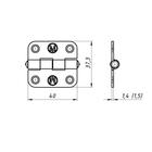 Петля накладная ПН5-40, покрытие цинк (комплект 100 шт) - фото 24328796