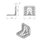 Уголок крепёжный усиленный 40 х 40 х 50 х 2 мм, оцинкованный - фото 21818671