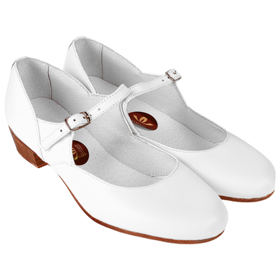 Туфли народные женские, длина по стельке 22,5 см, цвет белый